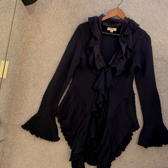 VINTAGE UNIQUE BOHO CARDIGAN SIZE ML - DEEP PURPLE - Picture 5 of 10